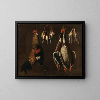Circle of Evaristo Baschenis - Still life of birds.webp
