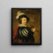 Muzikant met fluit - Cirkel van Marguerite Gérard — ingelijst kunstwerk aan de muur