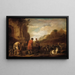 De ontmoeting van Jacob en Rachel, Genesis 29:10 - Claes Cornelisz Moeyaert — ingelijst kunstwerk aan de muur