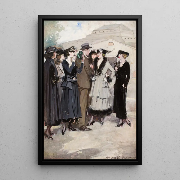 Clarence F Underwood - Group of Women and a Man.webp