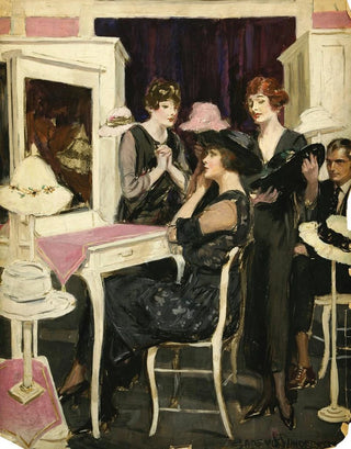 Clarence F Underwood - Women in a Hat Shop.webp