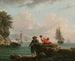 van vissers op een mediterrane kustlijn - Claude-Joseph Vernet — weergave van het kunstwerk