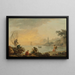 van een Zonsopgang met vissers - Claude-Joseph Vernet — ingelijst kunstwerk aan de muur