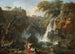 De watervallen in Tivoli met de Villa van Mecenas - Claude-Joseph Vernet — weergave van het kunstwerk