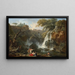 De watervallen in Tivoli met de Villa van Mecenas - Claude-Joseph Vernet — ingelijst kunstwerk aan de muur