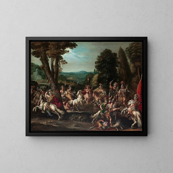 Triomf van de Amazones - Claude Druet — ingelijst kunstwerk aan de muur