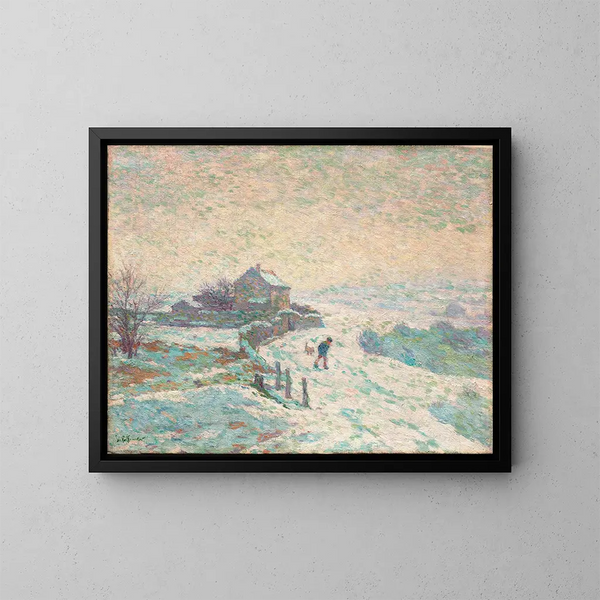 Sneeuwlandschap - Claude-Émile Schuffenecker — ingelijst kunstwerk aan de muur