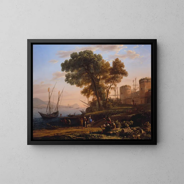 Een kunstenaar die naar de natuur studeert - Claude Lorrain — ingelijst kunstwerk aan de muur