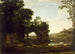Landschap met een rotsboog en een rivier - Claude Lorrain — weergave van het kunstwerk