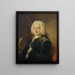 Portret van de president Charles-Jean-François Hénault 1685-1770 magistraat lid van de Franse Academie - Claude Pougin de Saint Aubin — ingelijst kunstwerk aan de muur