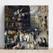 Cliff Dwellers - George Wesley Bellows — wandpresentatie van het kunstwerk
