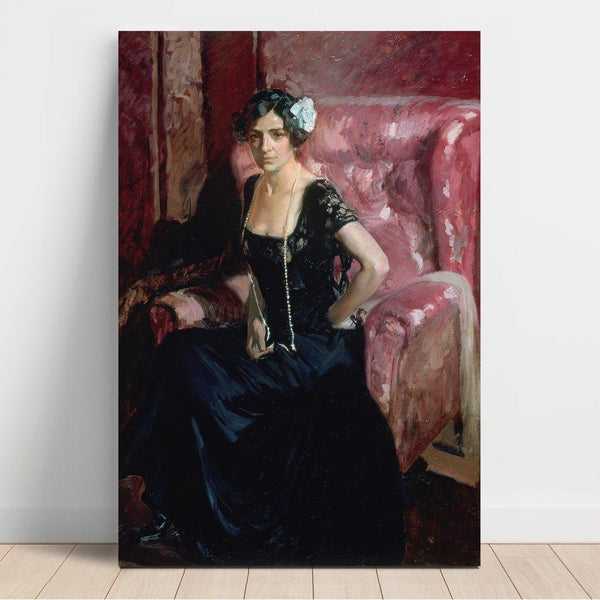 Clotilde en robe du soir - Joaquín Sorolla | Reproduction Tableau Décoration murale affiche copie