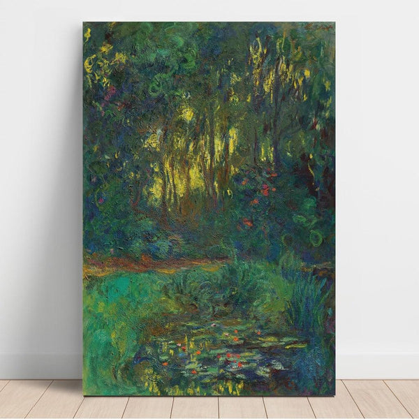 Reproductie van het schilderij Coin du bassin aux nymphéas - Claude Monet