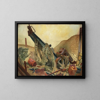 Colin Gill - This gun was originally captured from the Germans in the battle of Arras and used against them.webp