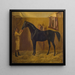 Zwarte komeet - Fritz Thomsen — ingelijst kunstwerk aan de muur