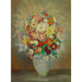 Reproductie van het schilderij compositie met bloemen en dahlias - Henri Lebasque