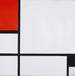 Reproductie van het schilderij Composition No I met Rood en Zwart - Piet Mondrian