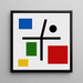Composition with Broken Cross - Myriam Thyes — framed artwork on a wall
