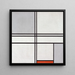 Reproductie van het schilderij Compositie nr. 1 Grijs-Rood - Piet Mondrian