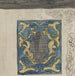 Ornamentale ontwerp met de namen van de commissie Van Stolk - Carel Adolph Lion Cachet — gepresenteerd in een interieur