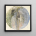 Ontwerp voor keramische decoratie op een bord met een landschap - Theo Colenbrander — wandpresentatie van het kunstwerk