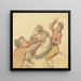Conducteurs with a pair of rearing horses - Thomas Rowlandson — framed artwork on a wall