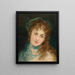 Portret van een dame met een blauw sjaal - Conrad Kiesel — ingelijst kunstwerk aan de muur