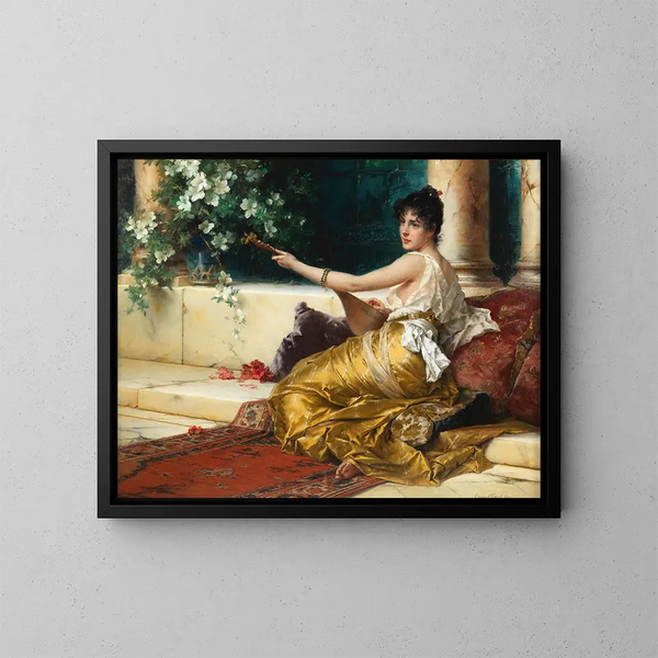 De mandoline speler - Conrad Kiesel — ingelijst kunstwerk aan de muur