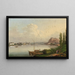 Uitzicht op Koblenz met het Ehrenbreitstein-kasteel - Conrad Zick — ingelijst kunstwerk aan de muur
