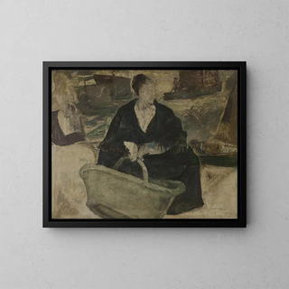 De vrouw van de visser - Constant Permeke — ingelijst kunstwerk aan de muur