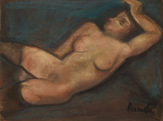 van het slapende schilderij met de arm boven het hoofd - Constant Permeke — weergave van het kunstwerk