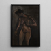 Nude with Bun - Constant Permeke — framed artwork on a wall