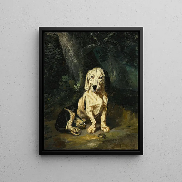 Constant Troyon - A Seated Basset Hound.webp