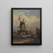 a windmill against a cloudy sky - Constant Troyon — framed artwork on a wall