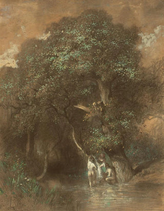 Constant Troyon - Bathers by a Giant Oak.webp