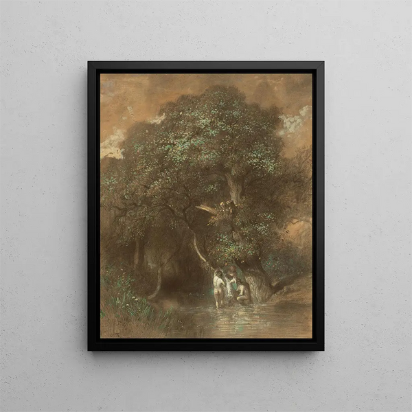 Constant Troyon - Bathers by a Giant Oak.webp