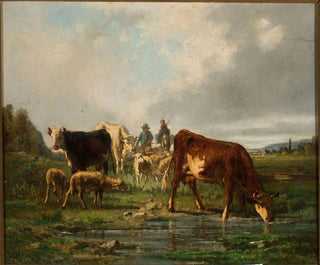 Veestapel bij waterpunt - Constant Troyon — weergave van het kunstwerk