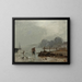 Visser - Constant Troyon — ingelijst kunstwerk aan de muur