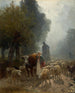 Going to the market on a foggy morning - Constant Troyon — artwork view