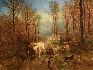 Constant Troyon - Rentre de troupeau.webp