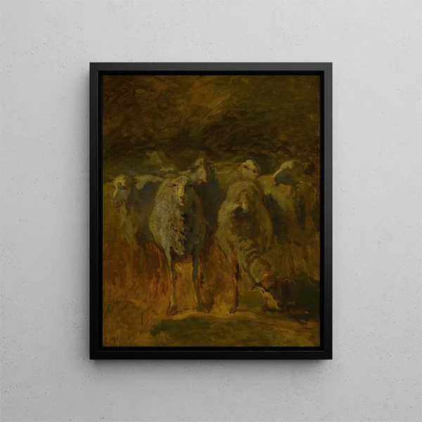 Constant Troyon - Unfinished Study of Sheep.webp