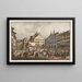 View of the Basel Townhouse Market - Constantin Guise — framed artwork on a wall