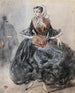 Lady with Muff - Constantin Guys — artwork view