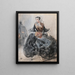 Lady with Muff - Constantin Guys — framed artwork on a wall