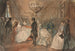 L'Impératrice Eugénie receiving the diplomatic corps after the birth of the Prince Imperial - Constantin Guys — artwork view