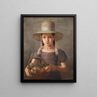 Constantin Hansen - A Girl with Fruits in a Basket.webp