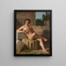 Een model dat fluit speelt - Constantin Hansen — ingelijst kunstwerk aan de muur