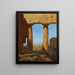 van de Tempelkolommen van Neptune in Paestum - Constantin Hansen — ingelijst kunstwerk aan de muur