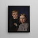 Jens Simmelkr Asmussen en Katrine Asmussen kinderen - Constantin Hansen — ingelijst kunstwerk aan de muur