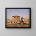 Piazza de la Bocca della Verità met het zogenaamde Vesta-tempel in Rome - Constantin Hansen — ingelijst kunstwerk aan de muur